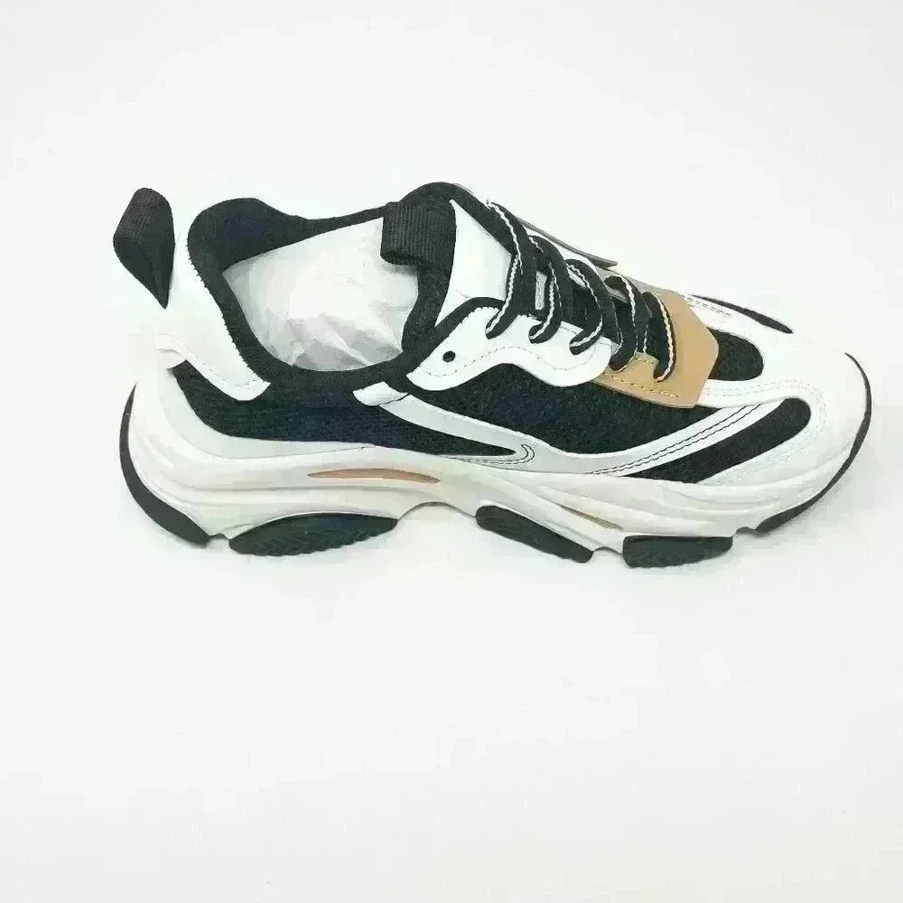 BRAND NEW IN BOX Steve Madden Possession Sneaker White with  Black Stripes Color - Picture 7 of 10